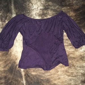 213 Purple Pleated Blouse